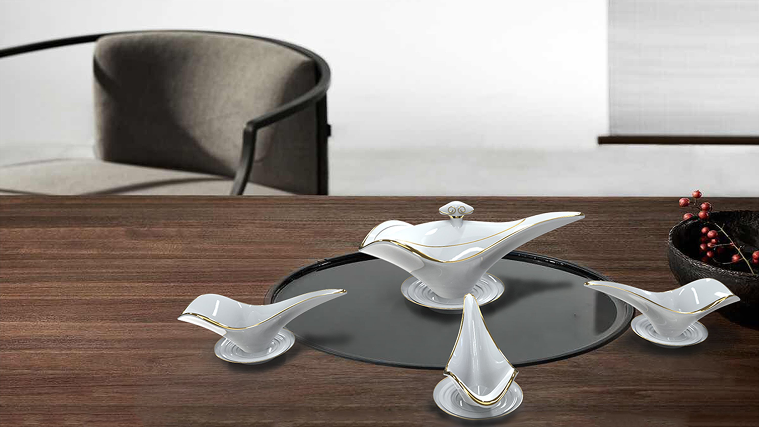 Cultural creation，Creative tea set，