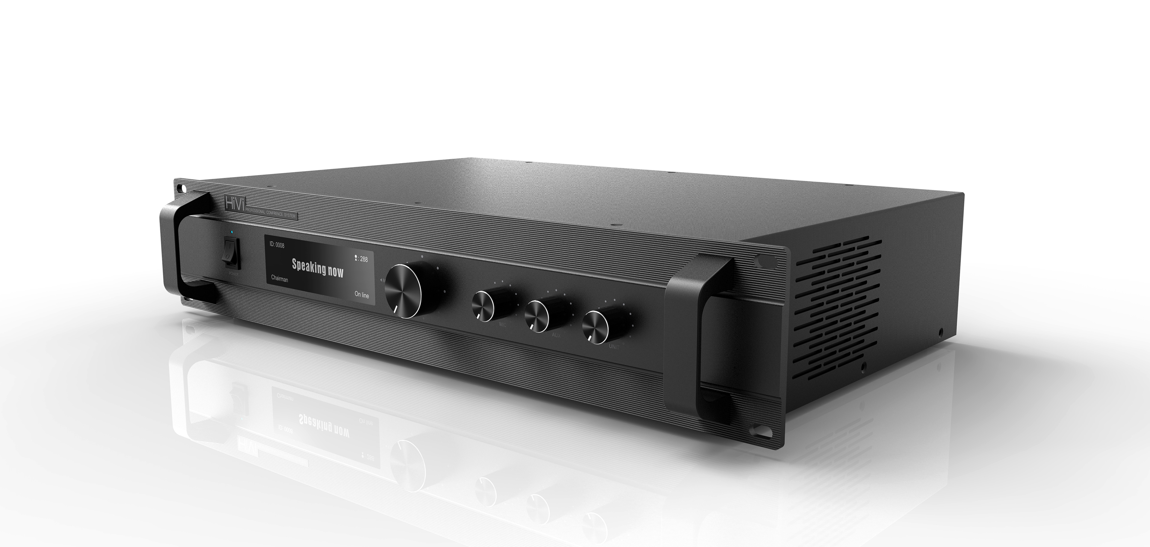 Power amplifier host, conference system, background machine，