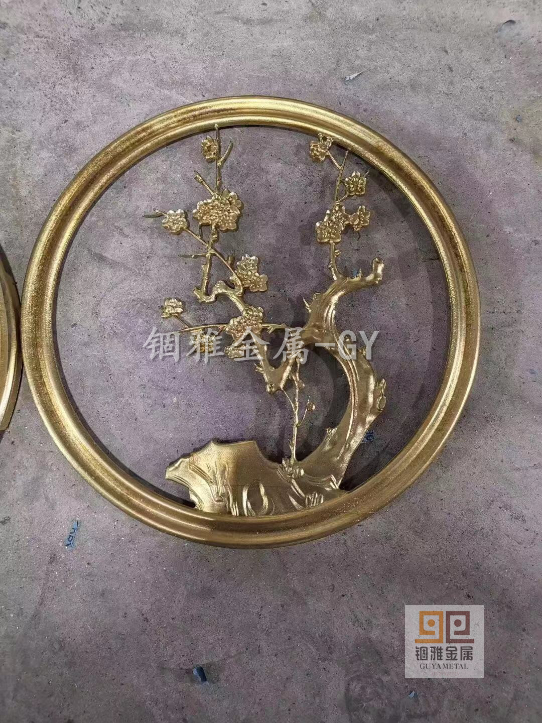 Yellow bronze mural，Titanium mural，Relief decoration，Aluminum carving decoration，mural，