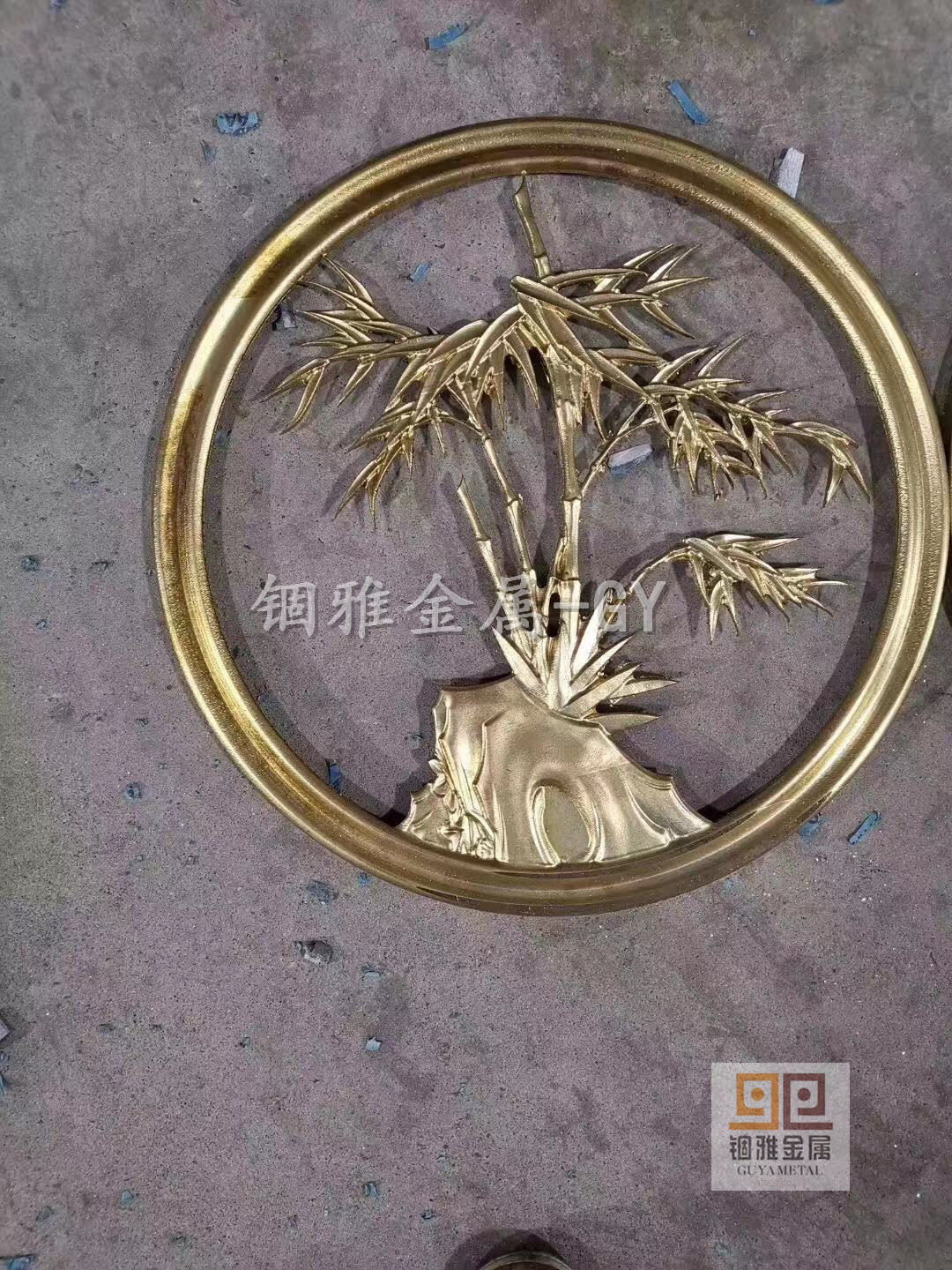Yellow bronze mural，Titanium mural，Relief decoration，Aluminum carving decoration，mural，