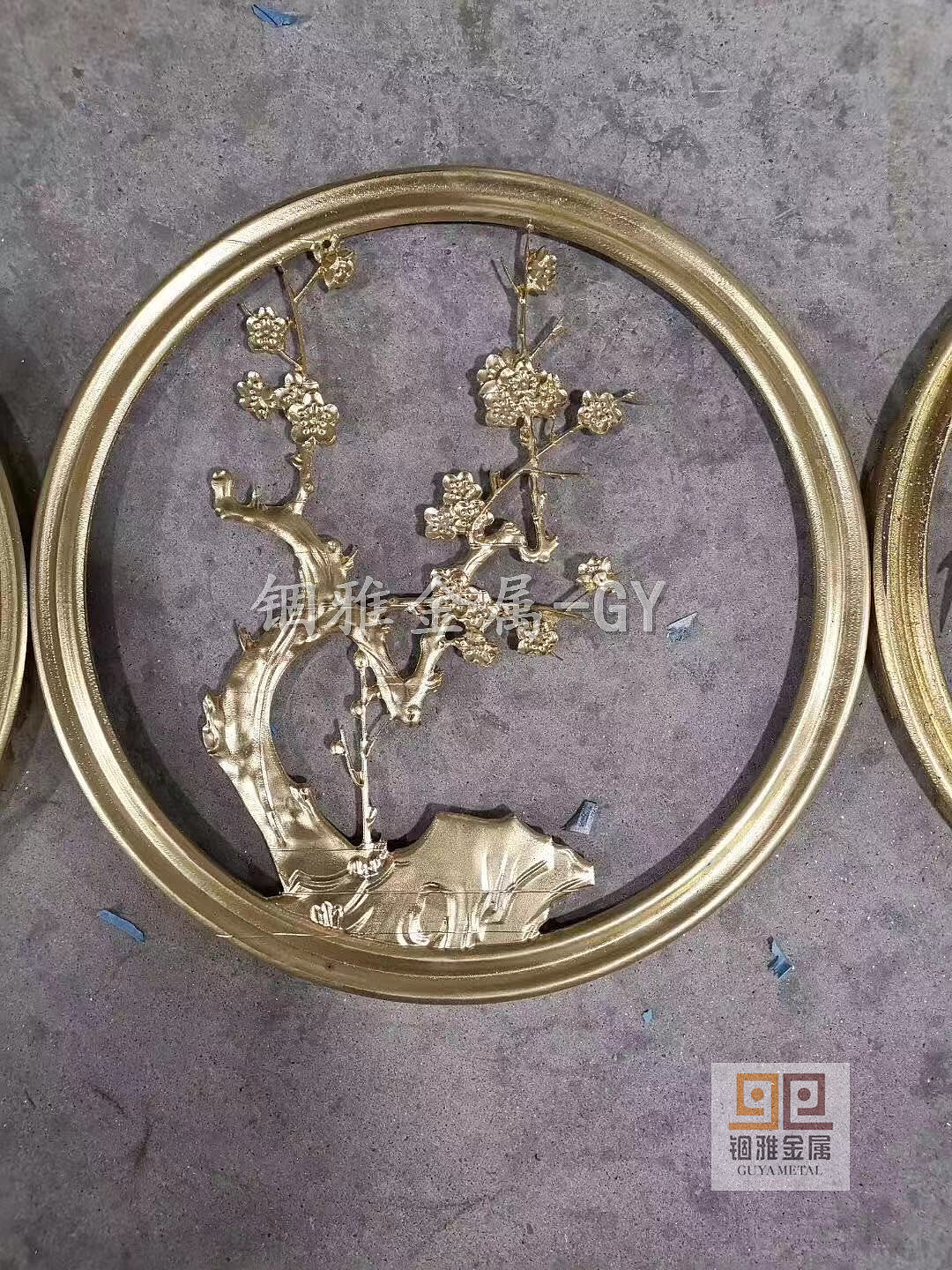 Yellow bronze mural，Titanium mural，Relief decoration，Aluminum carving decoration，mural，