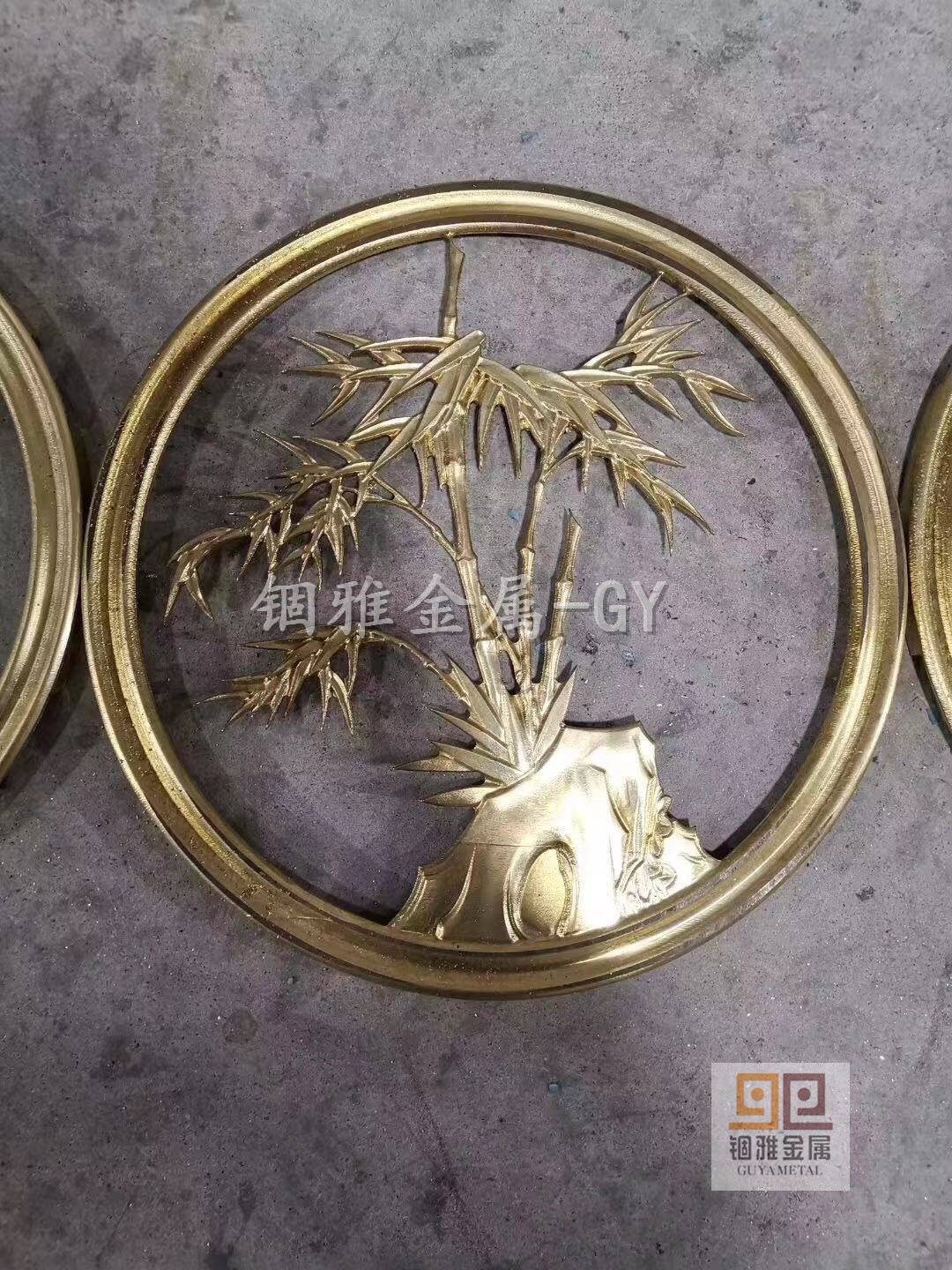 Yellow bronze mural，Titanium mural，Relief decoration，Aluminum carving decoration，mural，