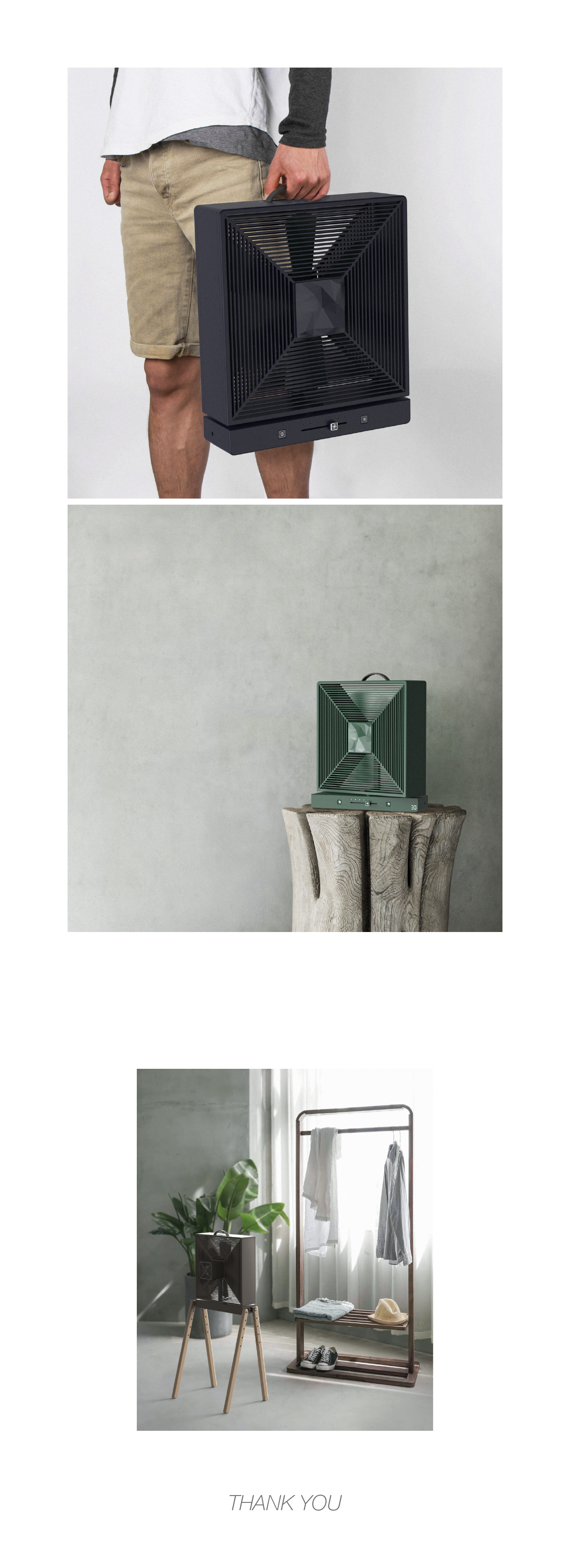 Zeph，electric fan，square，