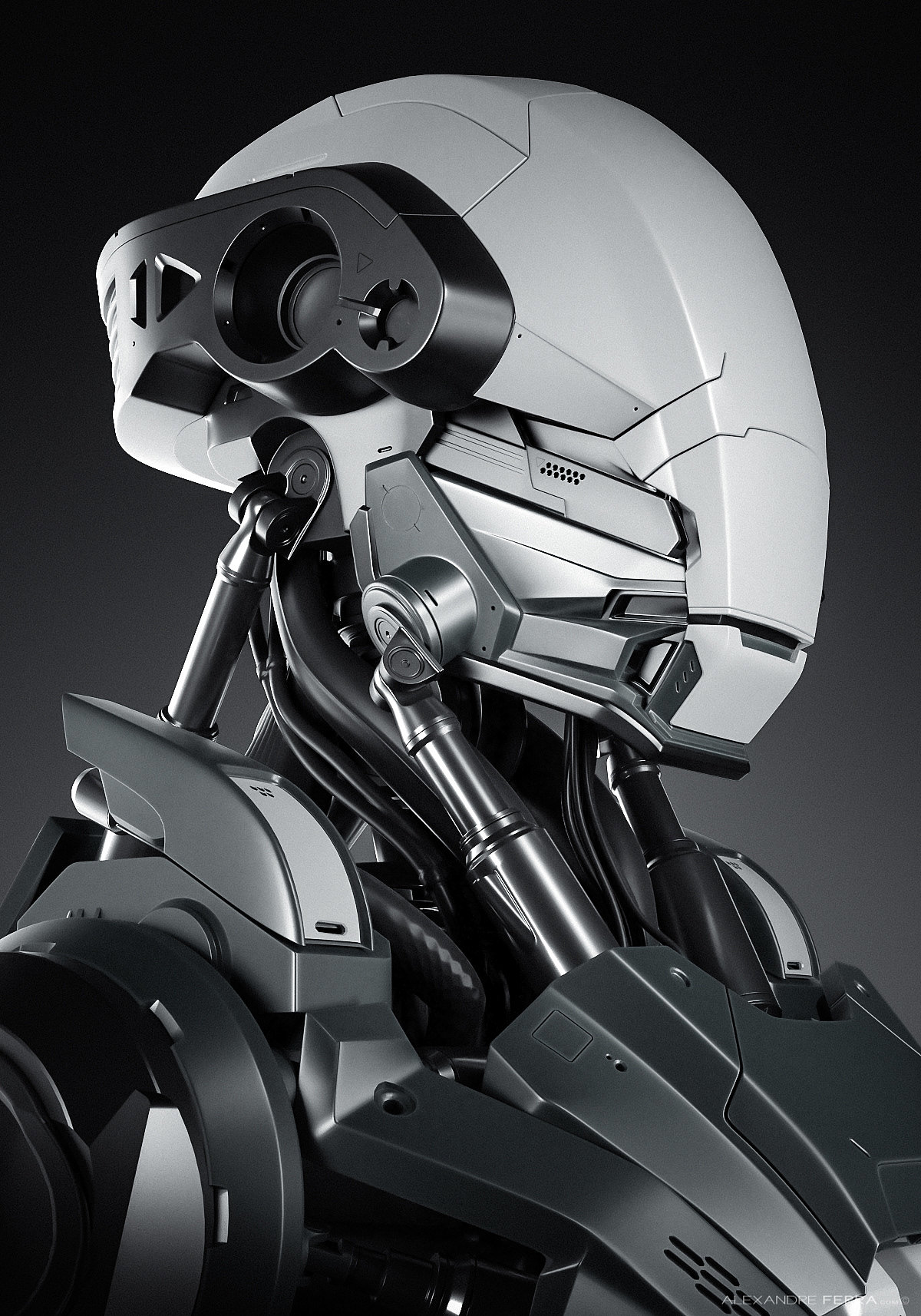 Metal，c4d，robot，Robot Brunch，