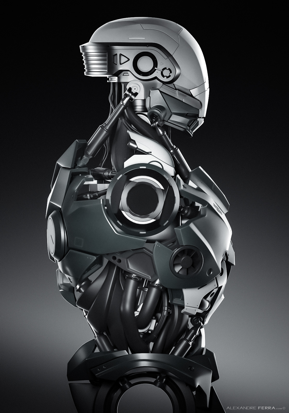 Metal，c4d，robot，Robot Brunch，