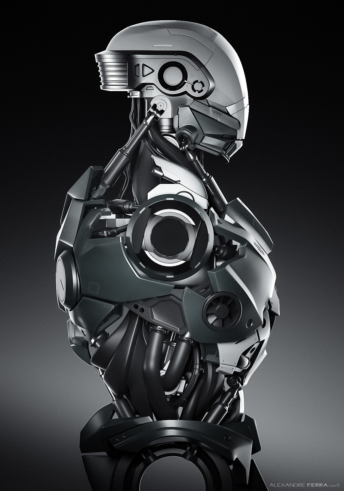 Metal，c4d，robot，Robot Brunch，