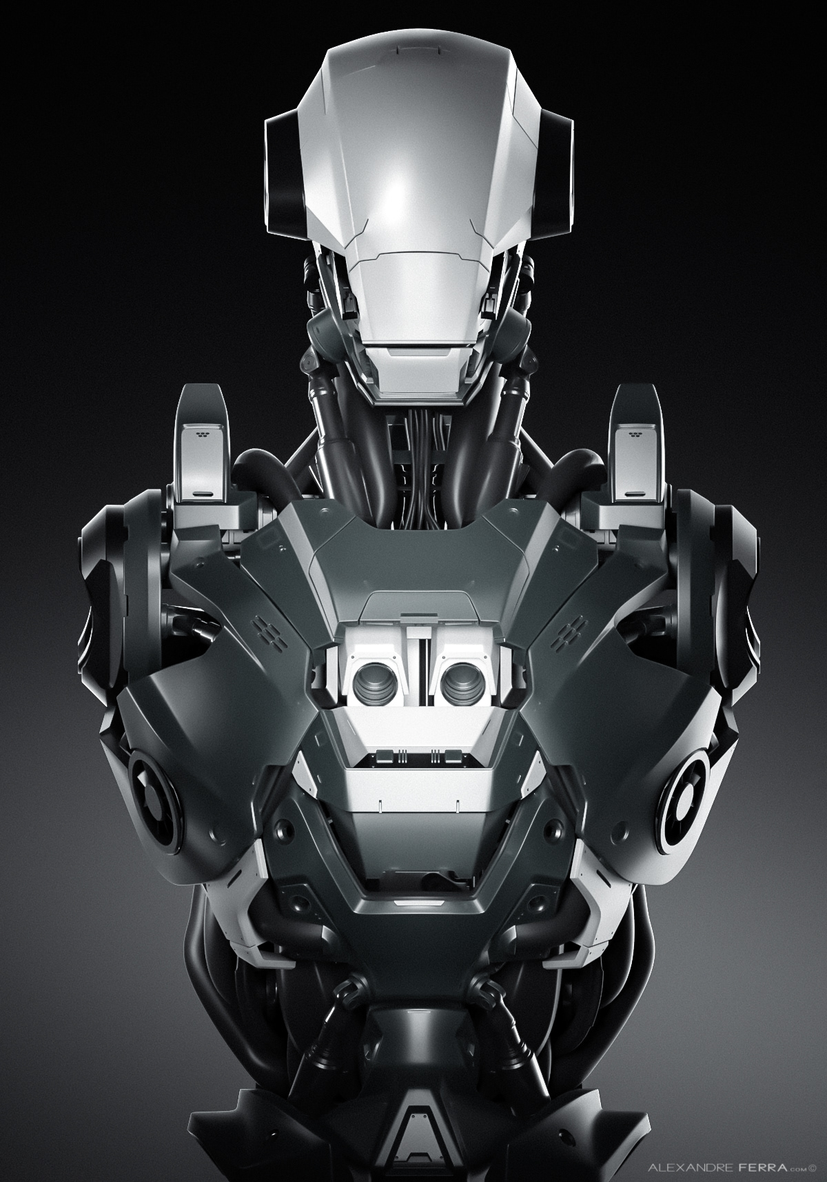 Metal，c4d，robot，Robot Brunch，