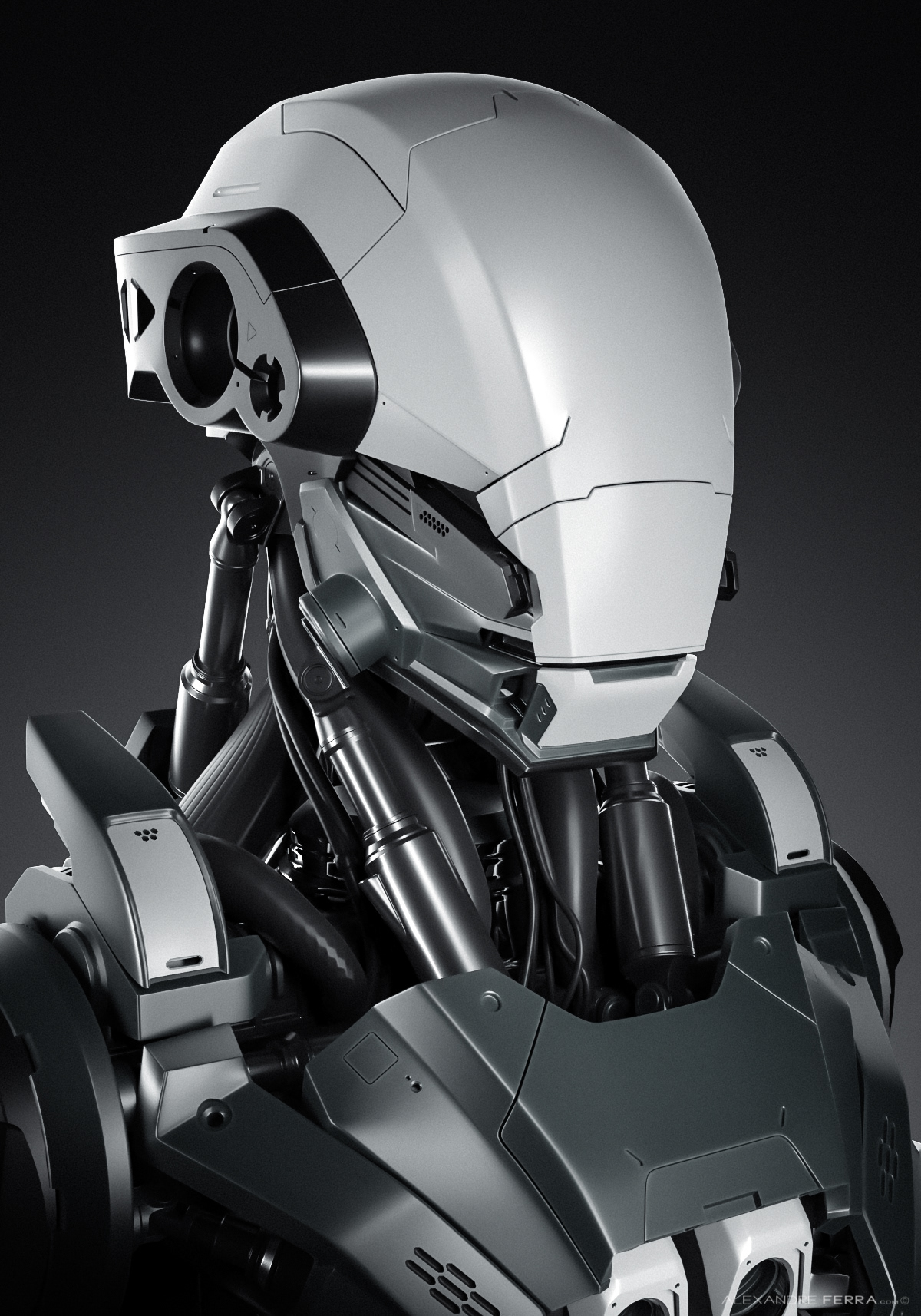 Metal，c4d，robot，Robot Brunch，