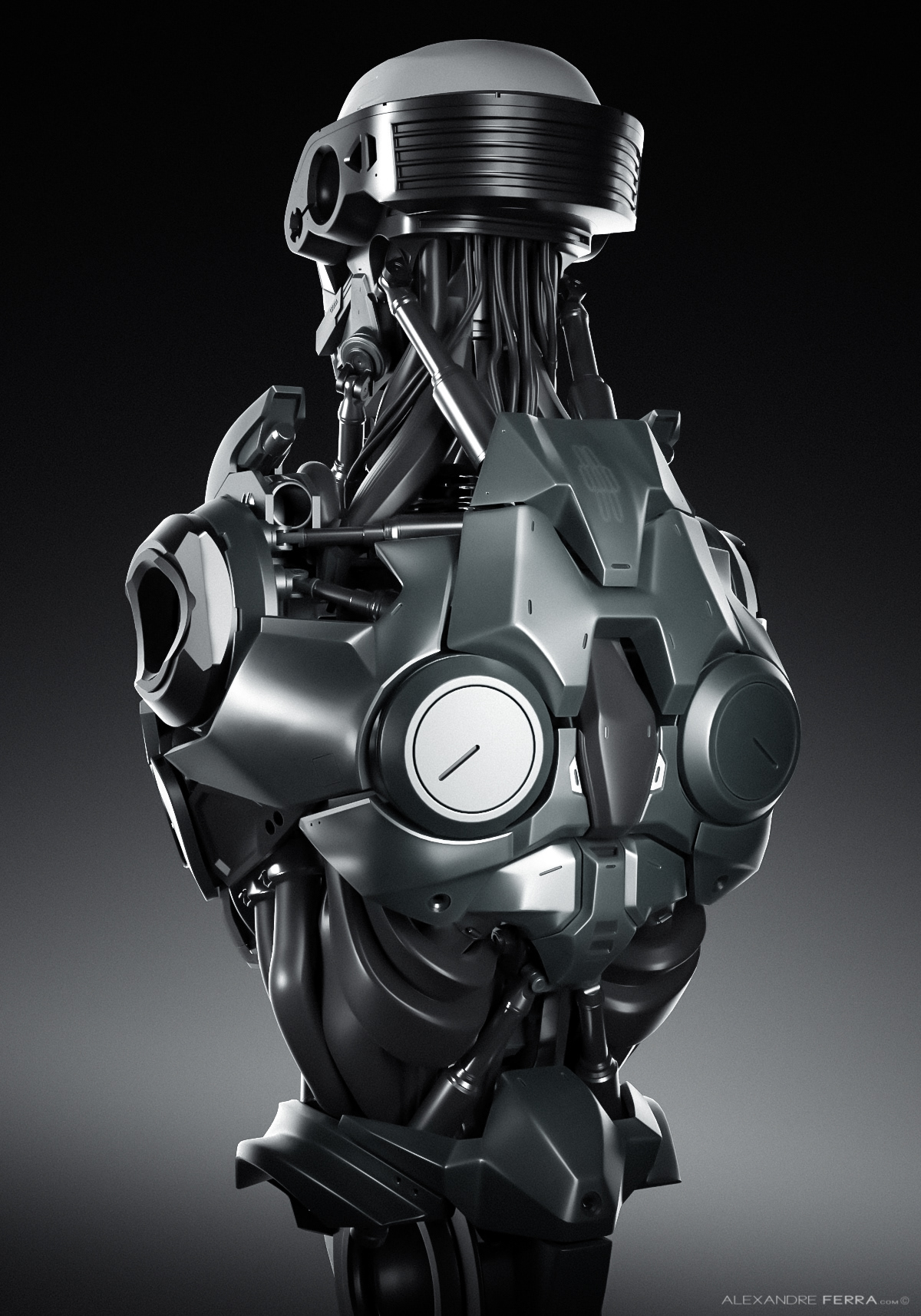 Metal，c4d，robot，Robot Brunch，