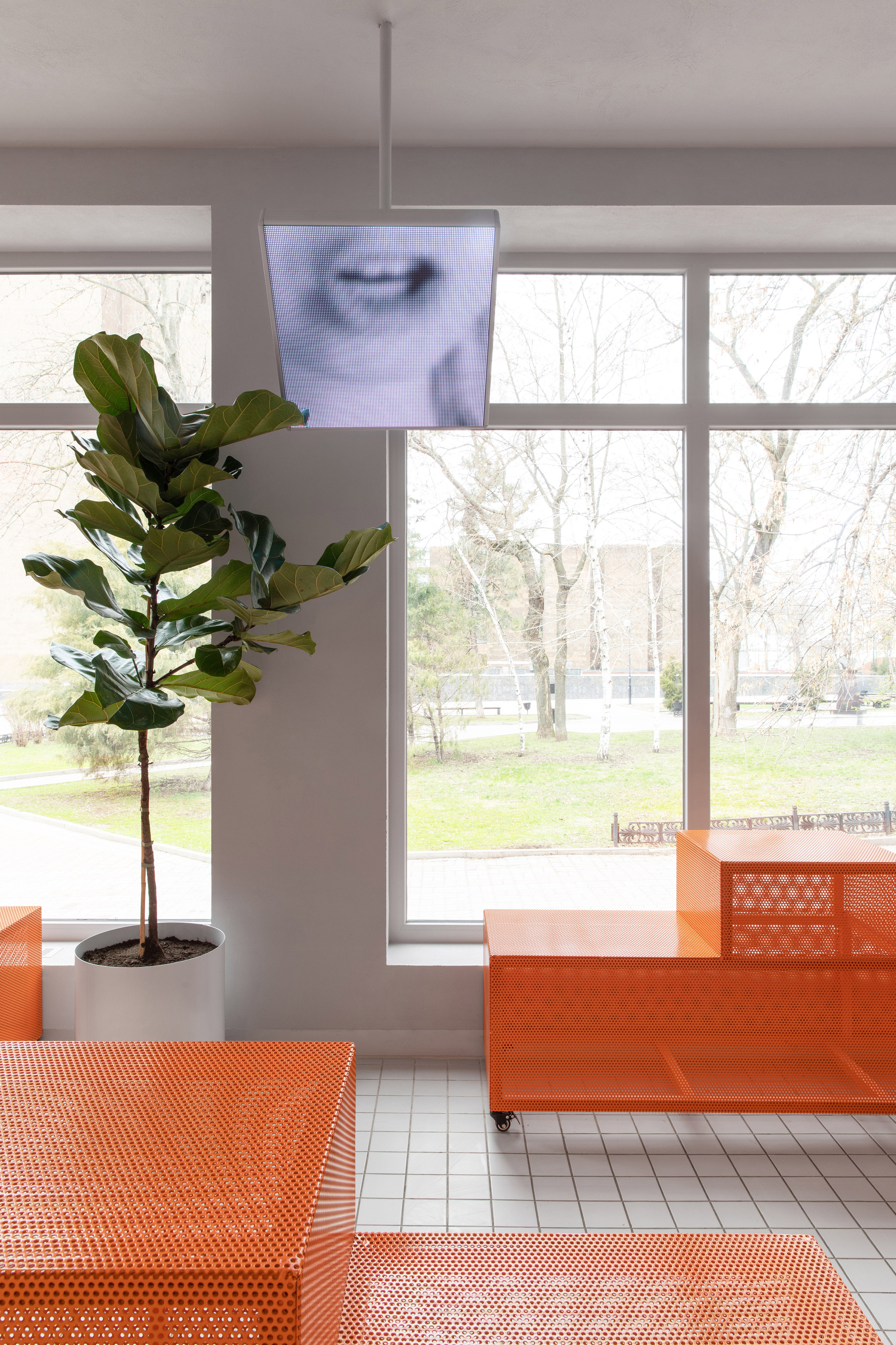 ceramic tile，orange，furniture design ，