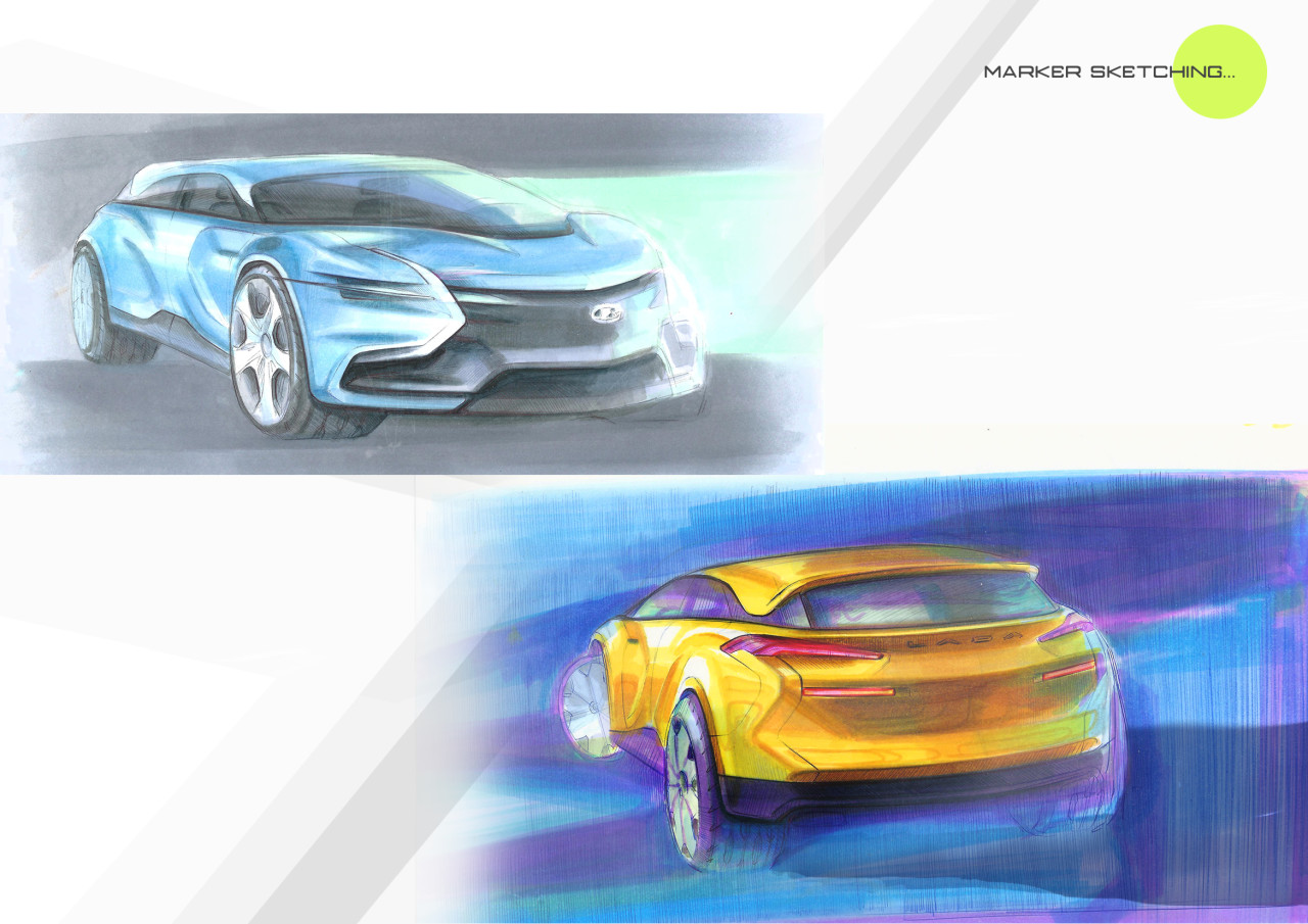 Ilya Razumov，Hand drawn，Automobile design，