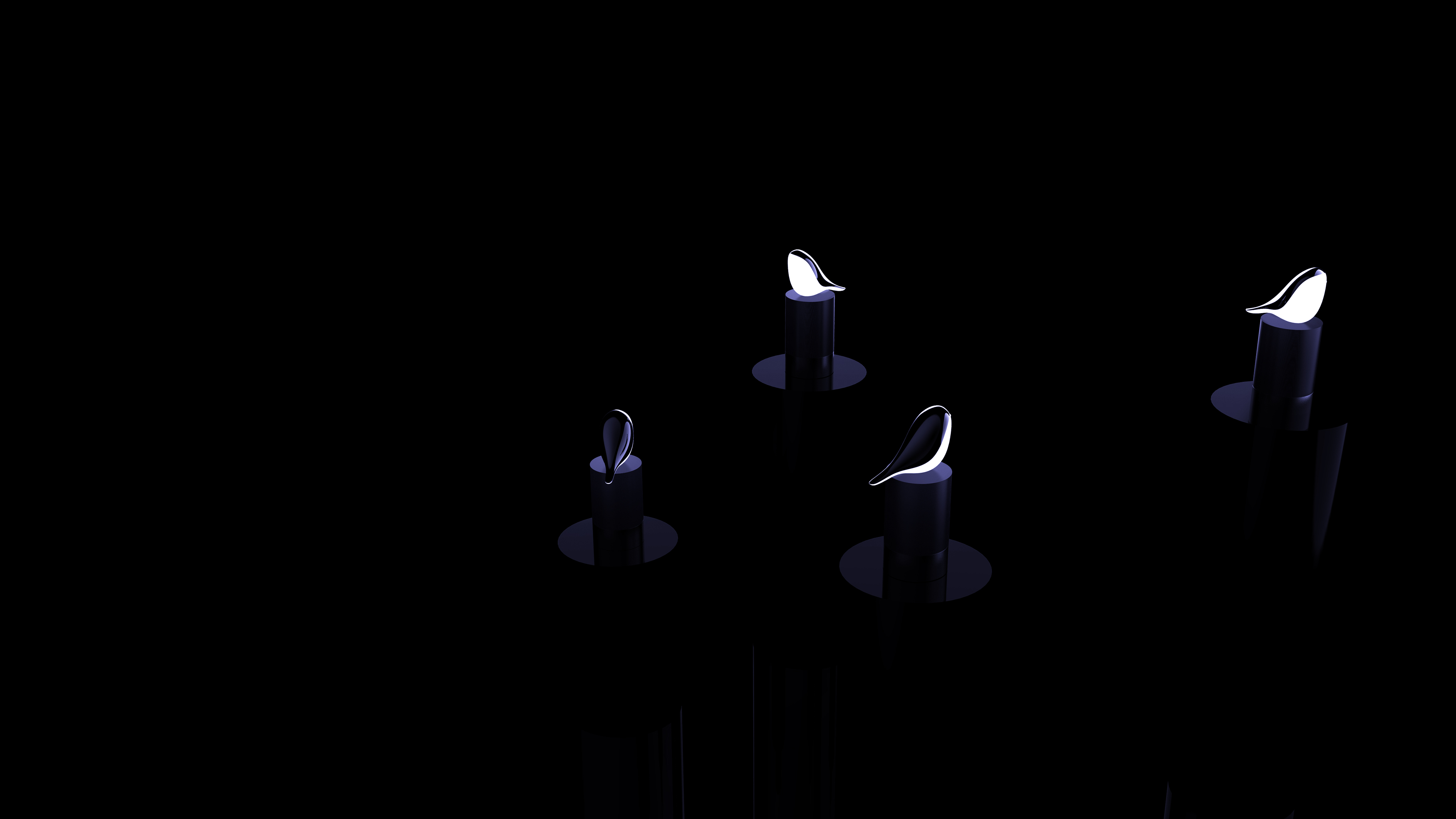 lamp，bird，loudspeaker box，