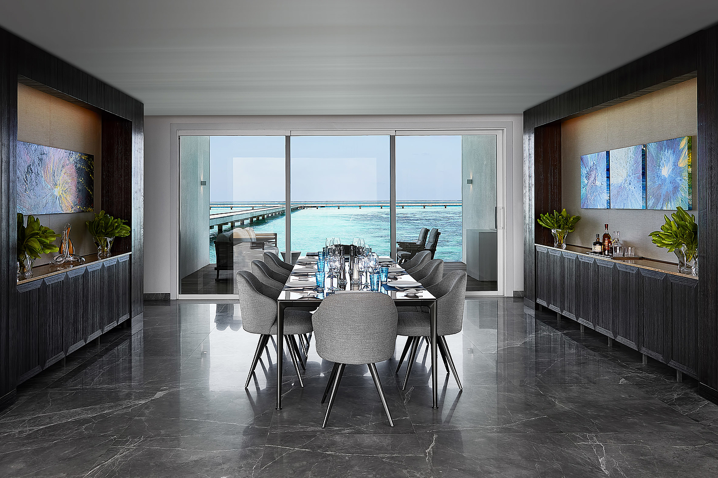 Maldives，bedroom，villa，Submarine architecture，