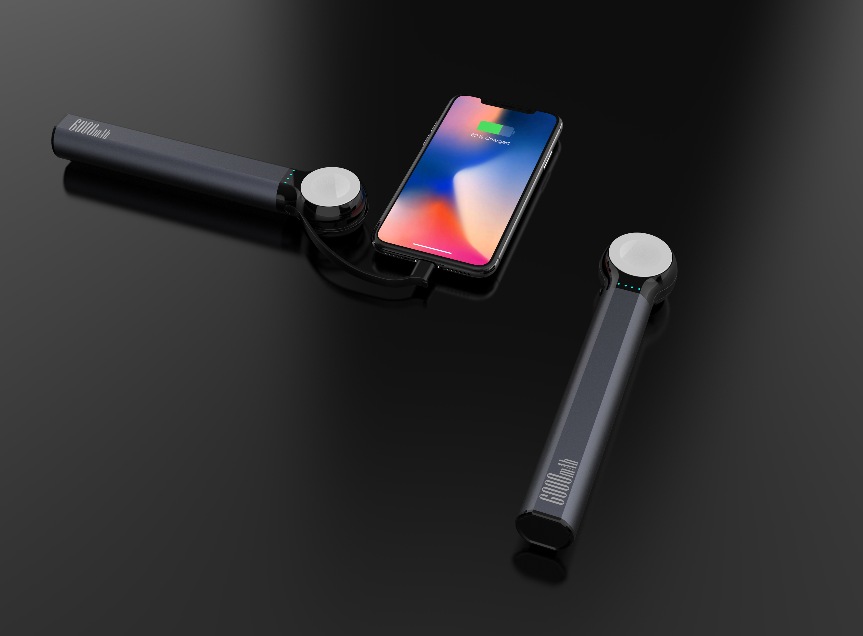 Mobile power 6000ah + Iwatch wireless charging，