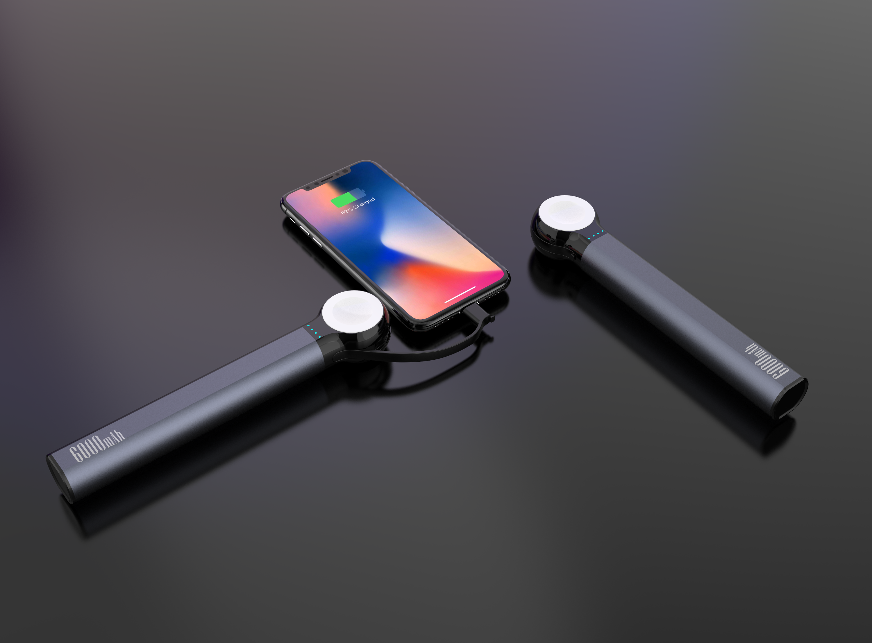 Mobile power 6000ah + Iwatch wireless charging，