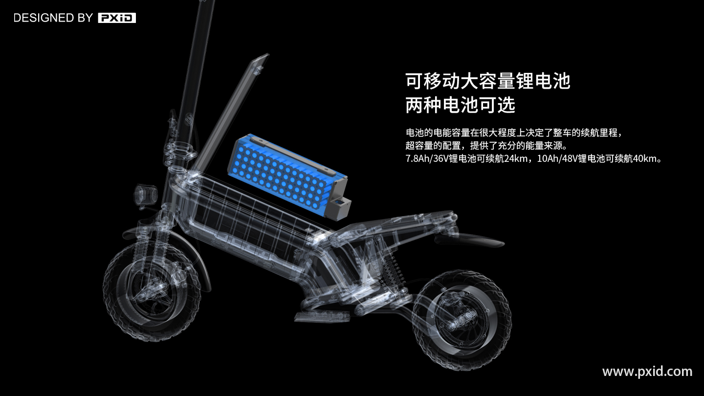 Design of electric scooter，Scooter design，Electric vehicle design，Moped design，Electric motorcycle design，Design of transportation tools，pxid，