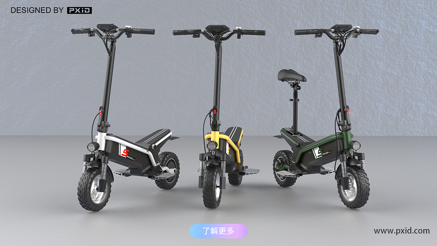 Design of electric scooter，Scooter design，Electric vehicle design，Moped design，Electric motorcycle design，Design of transportation tools，pxid，