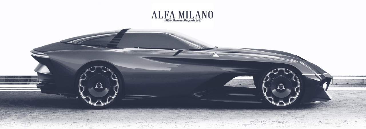 open car，Automobile design，racing，Alfa Milano 2077，