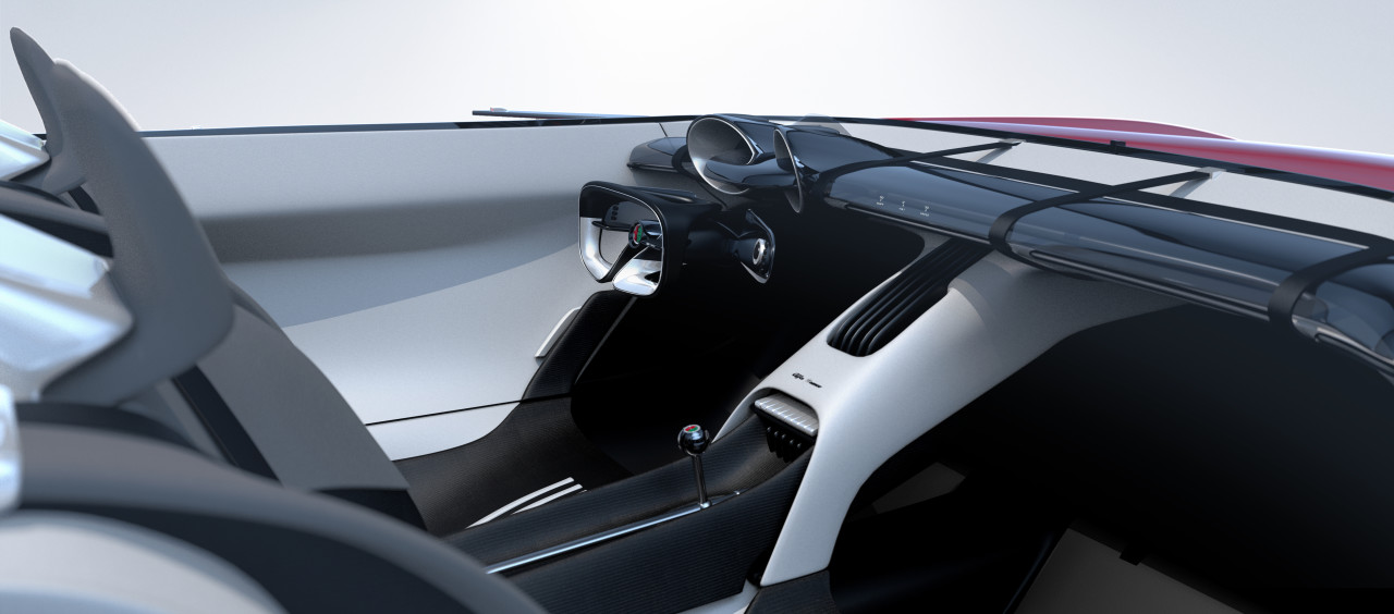 open car，Automobile design，racing，Alfa Milano 2077，