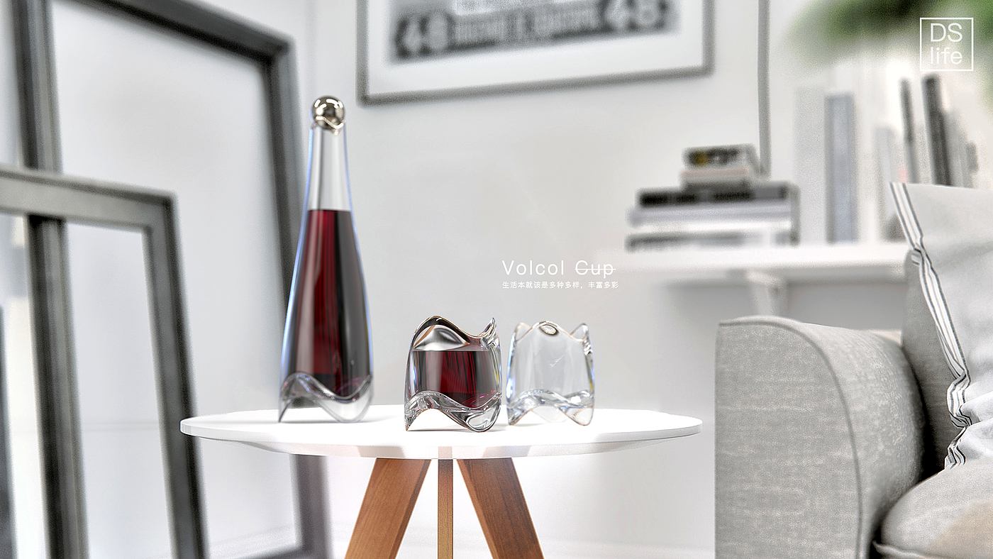 product design，industrial design，red wine，volcano，Creative design，Wine Glass，glass，