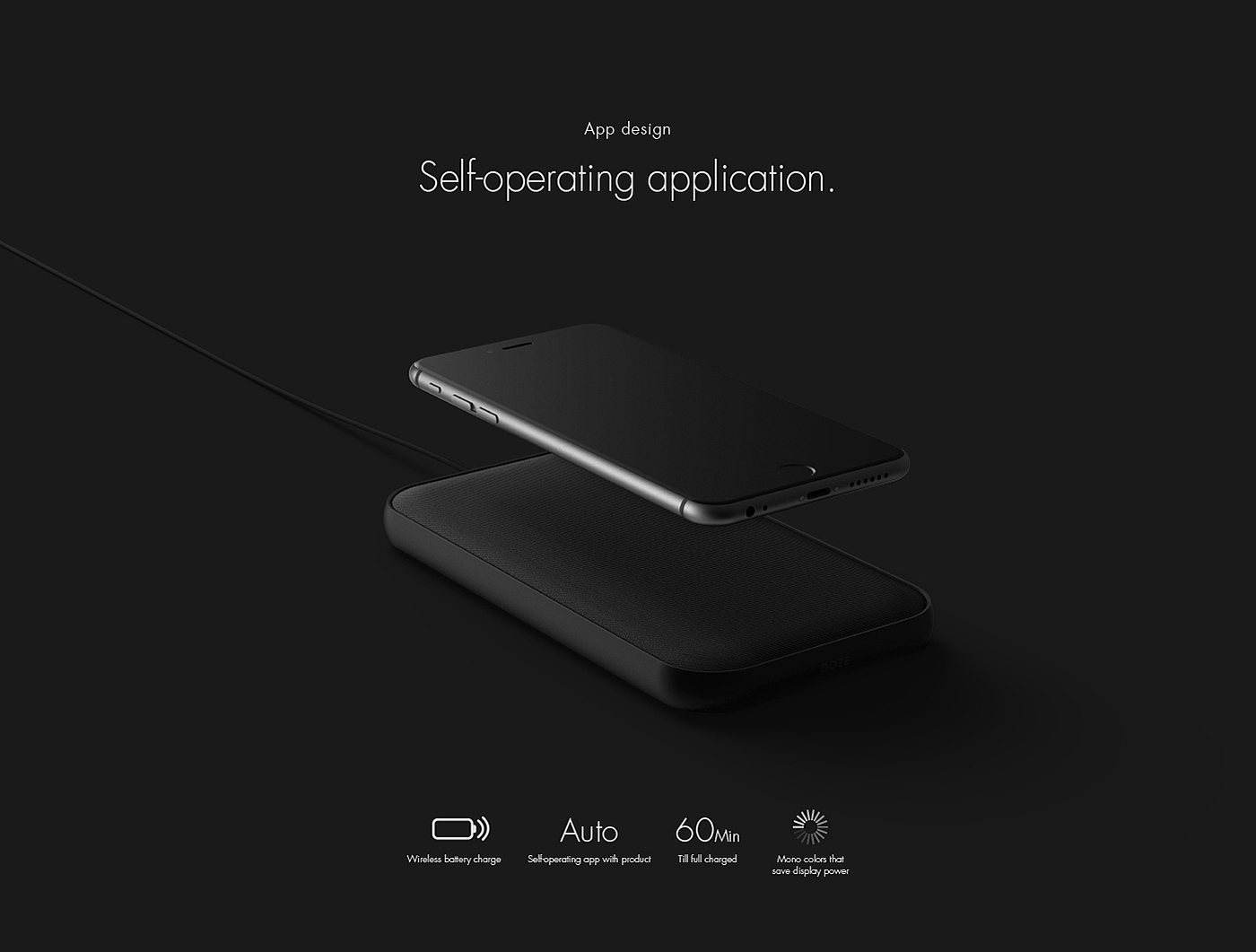 black，wireless charger ，DOZE，