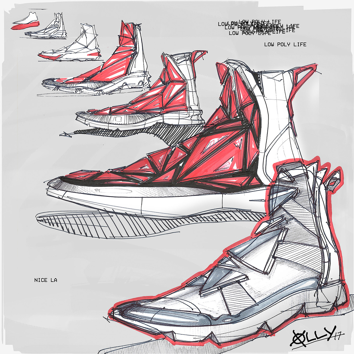 Shoe sketch，fashion，sneakers，SNEAKER DOODLES，Sports shoe graffiti (2017-19)，