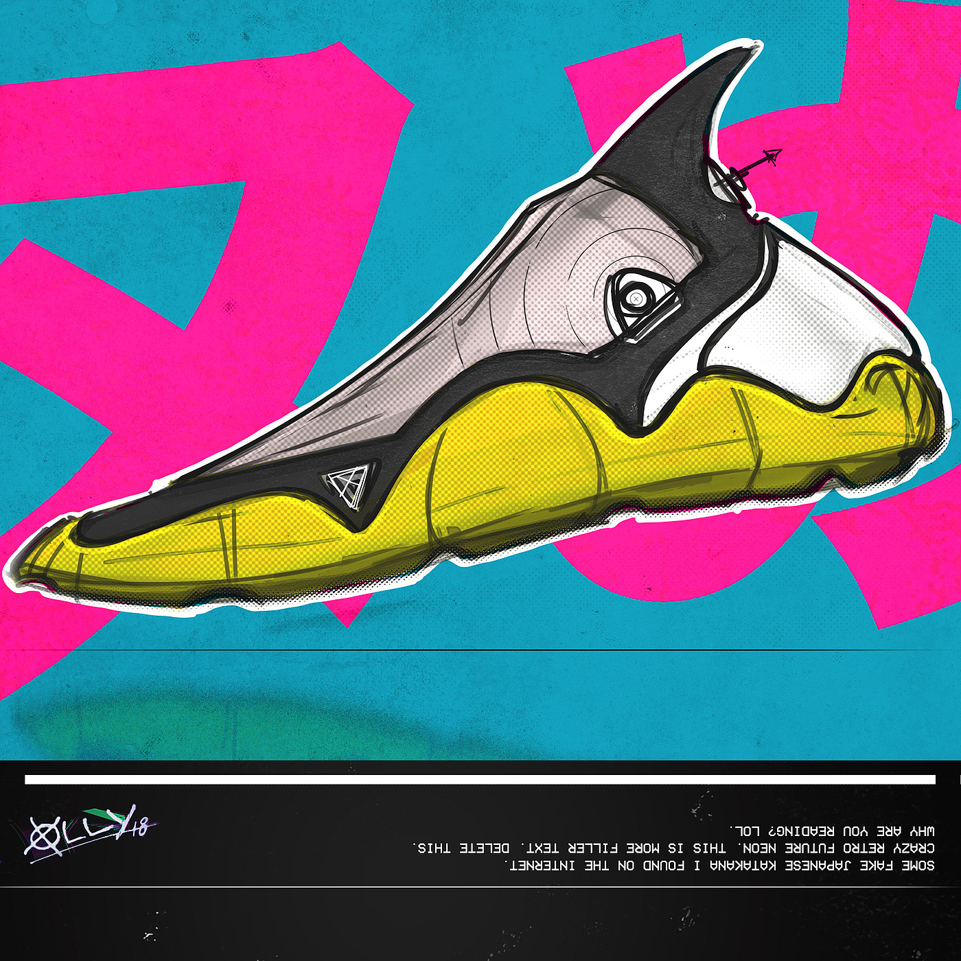 Shoe sketch，fashion，sneakers，SNEAKER DOODLES，Sports shoe graffiti (2017-19)，