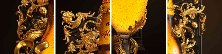 cgi，Beer，Pure Malt Almada，Digital art，advertisement，