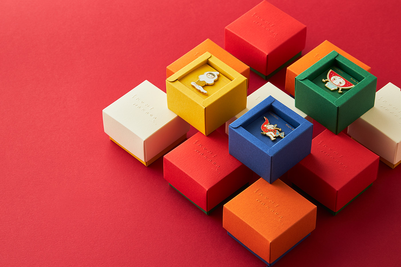 packing design，Box，Multicolor，badge，