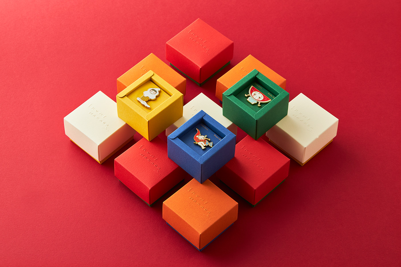 packing design，Box，Multicolor，badge，