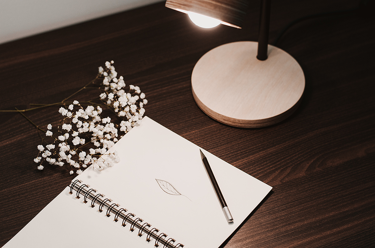 Desk lamp，Log，Simplicity，