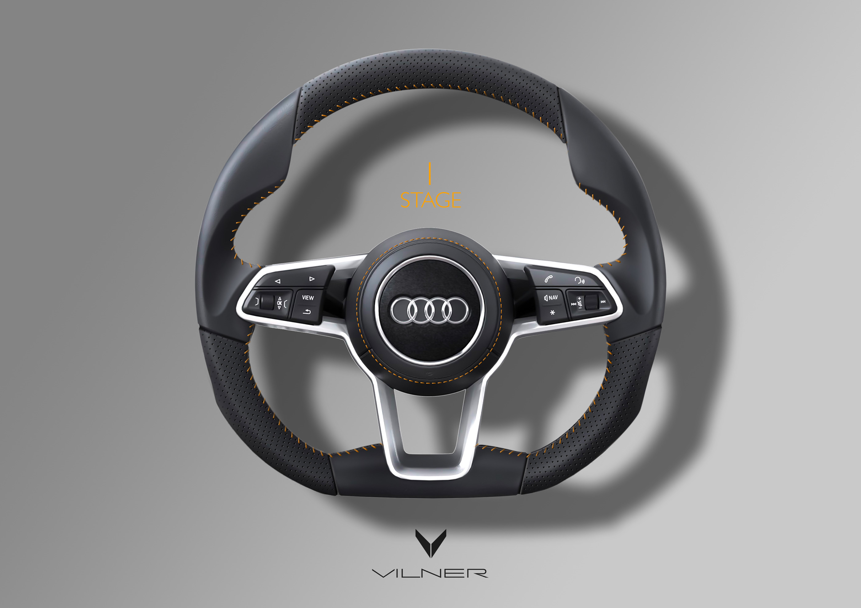 audi，design sketch，Steering wheel，