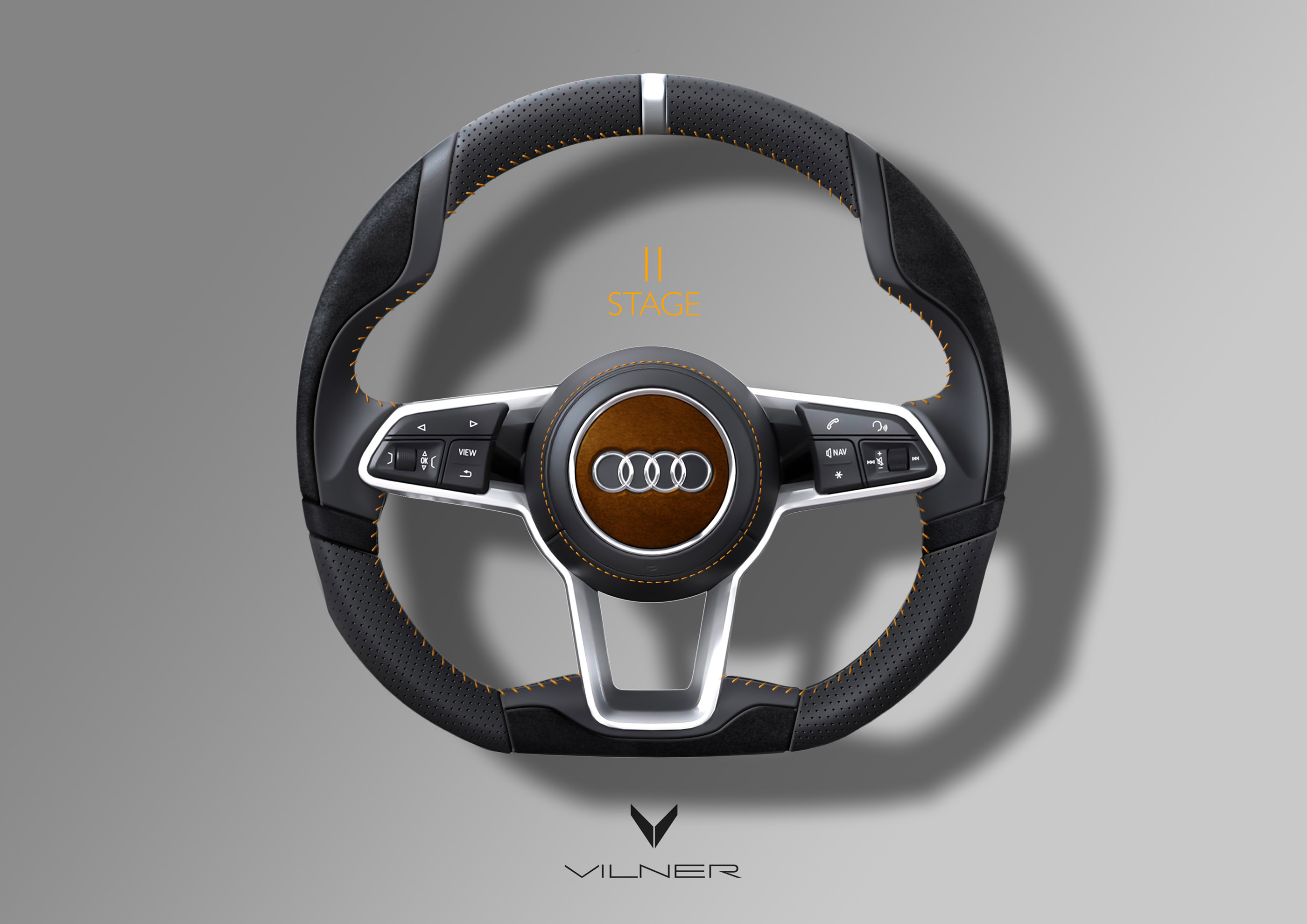 audi，design sketch，Steering wheel，
