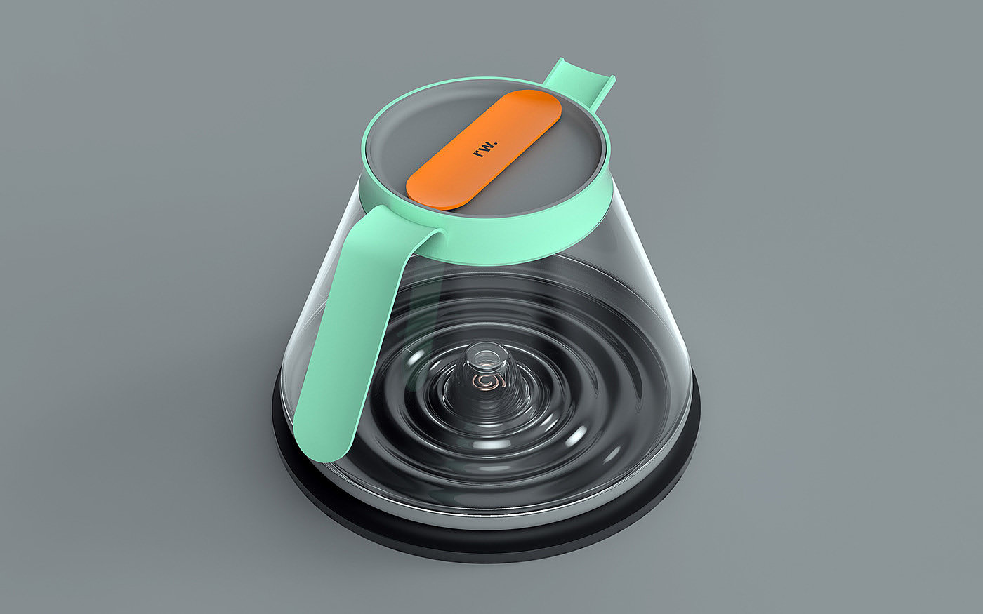 电热水壶，渲染，概念设计，