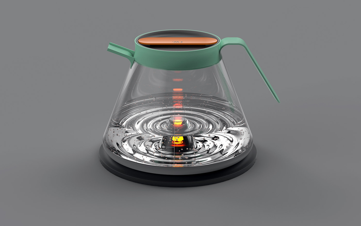 Electric kettle，Render，conceptual design，