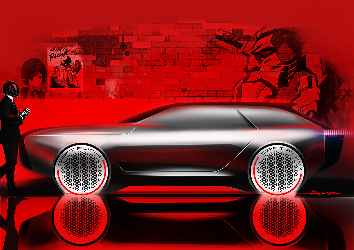 Sports car，manuscript，Sketch，