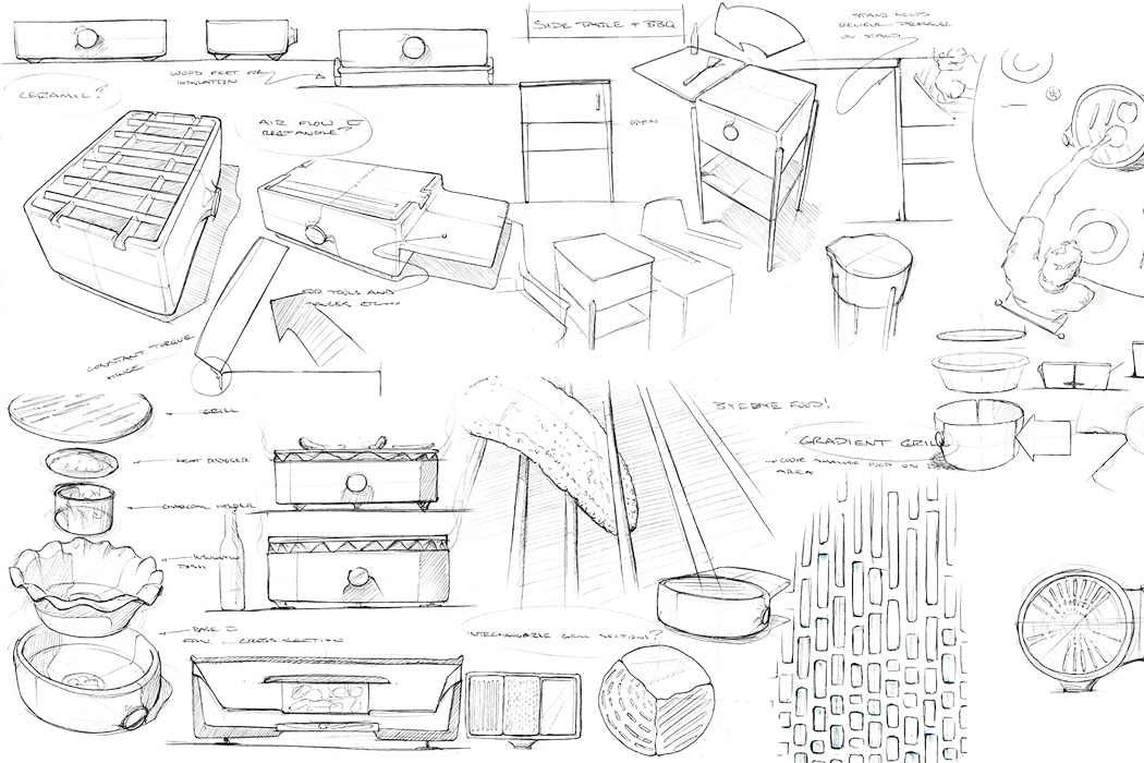 Charcoal grill，Minimalism，Portable，User experience，