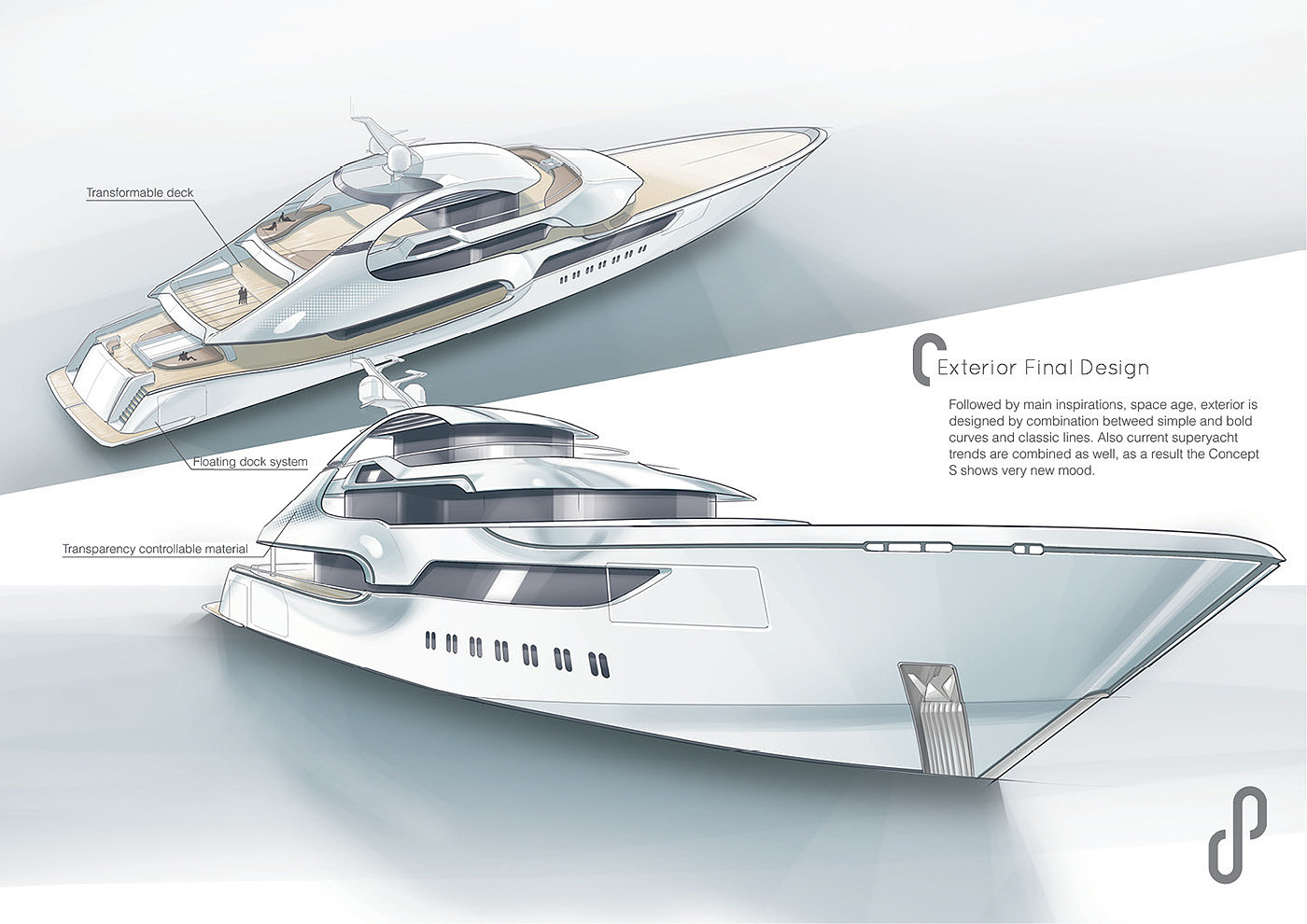 yacht，conceptual design，Olesinski competition winning design，