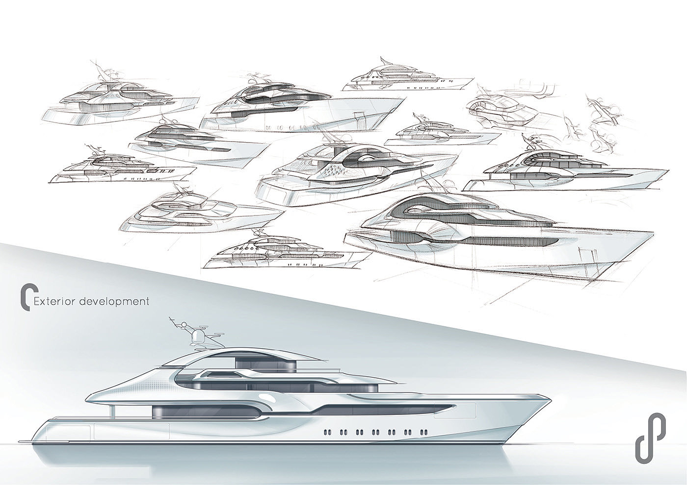 yacht，conceptual design，Olesinski competition winning design，