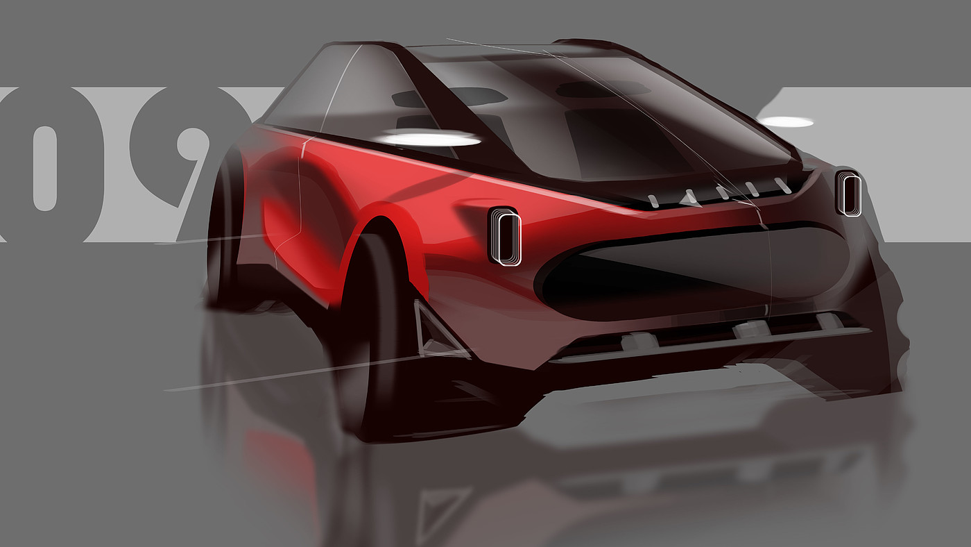 Hand drawn，sketch，product design，conceptual design，industrial design，Automobile design，automobile，car，