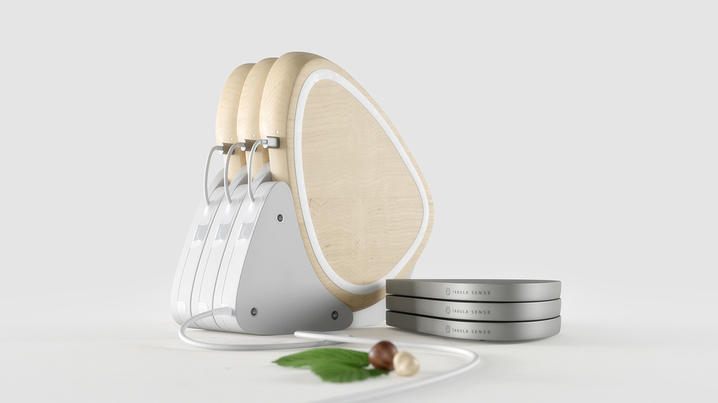 Ceramic plate，wooden ，portable source，Ruslan Mazur，