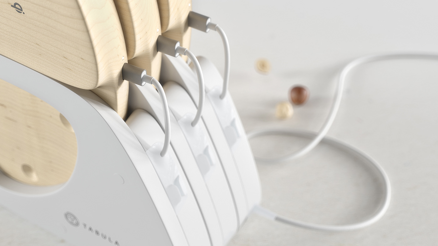 Ceramic plate，wooden ，portable source，Ruslan Mazur，