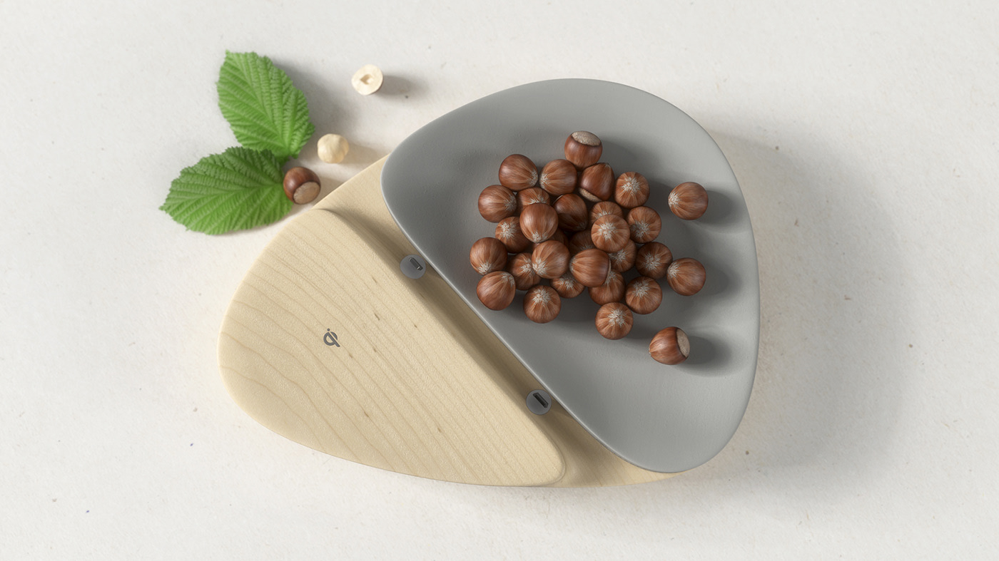 Ceramic plate，wooden ，portable source，Ruslan Mazur，