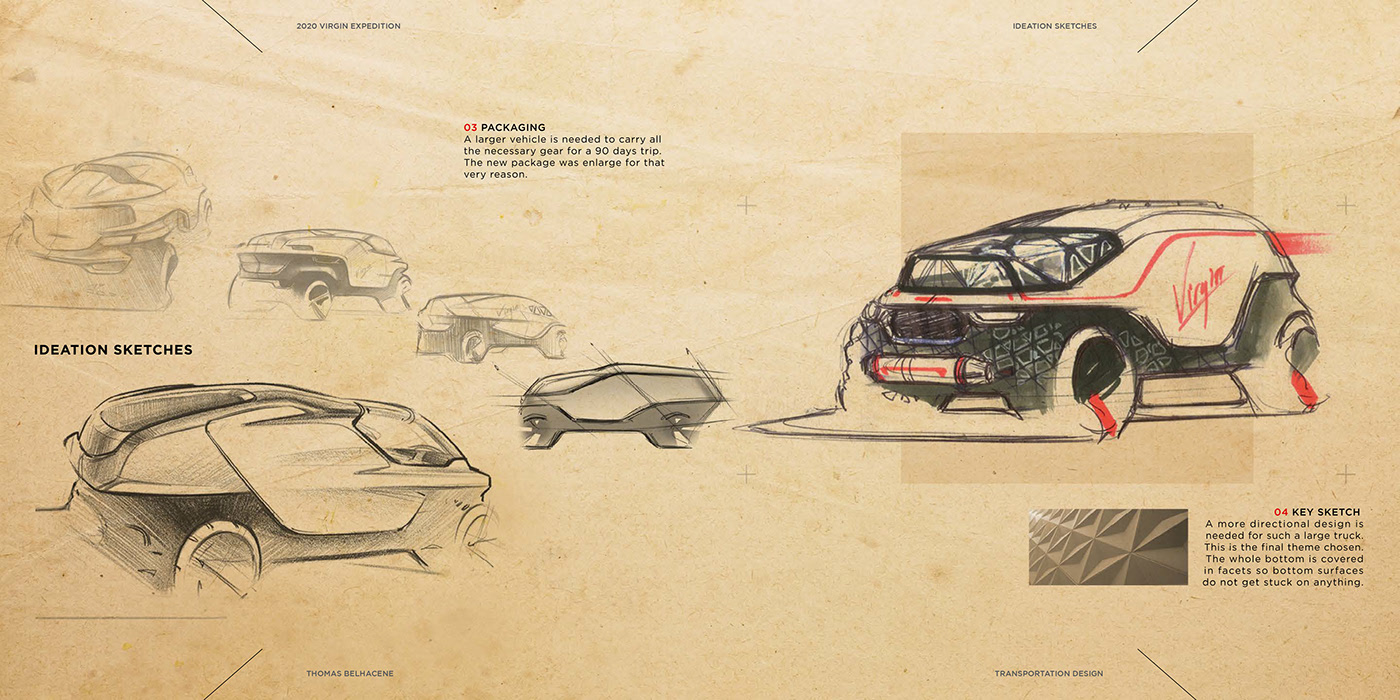 Thomas belhaken，Virgin Expedition，Exploration vehicle，automobile，draft，