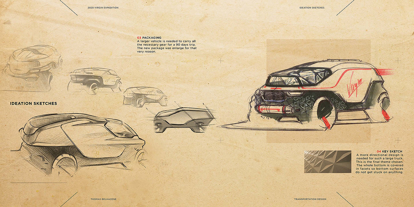 Thomas belhaken，Virgin Expedition，Exploration vehicle，automobile，draft，
