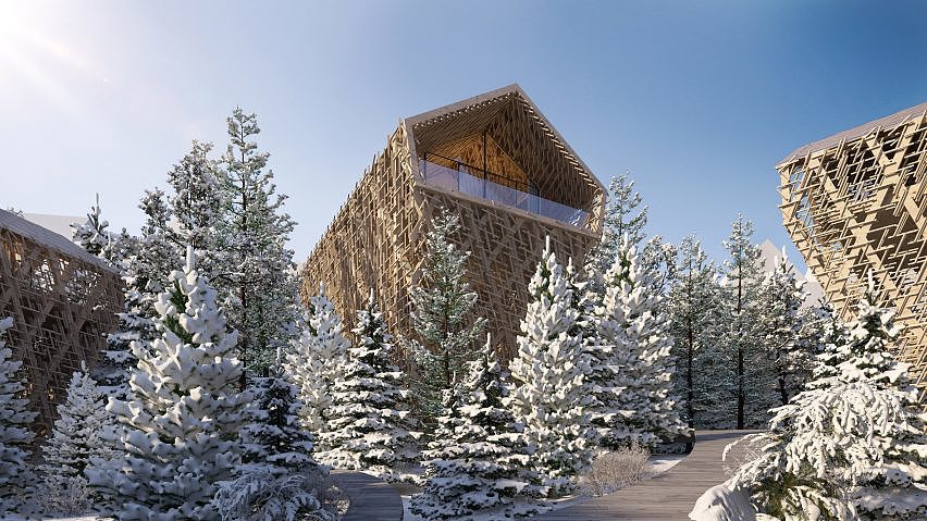 hotel，Wooden house，Architectural design，Interior design，