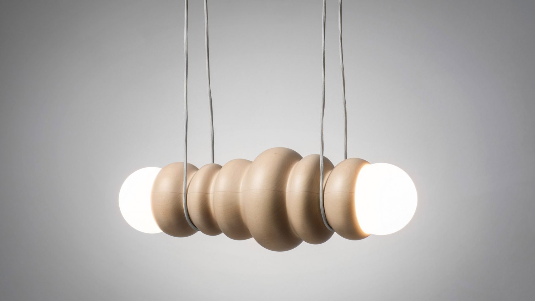 lighting，Studio Got，carpentry，Bulbous，wooden ，