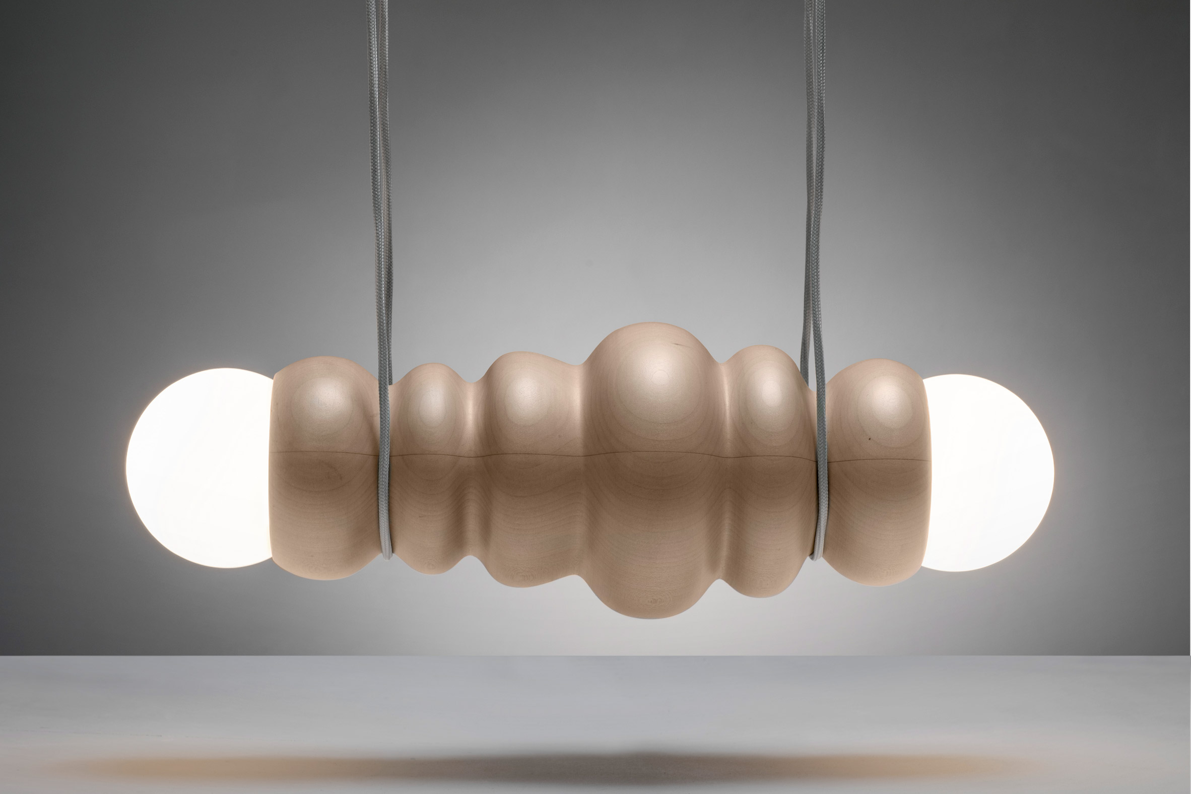 lighting，Studio Got，carpentry，Bulbous，wooden ，