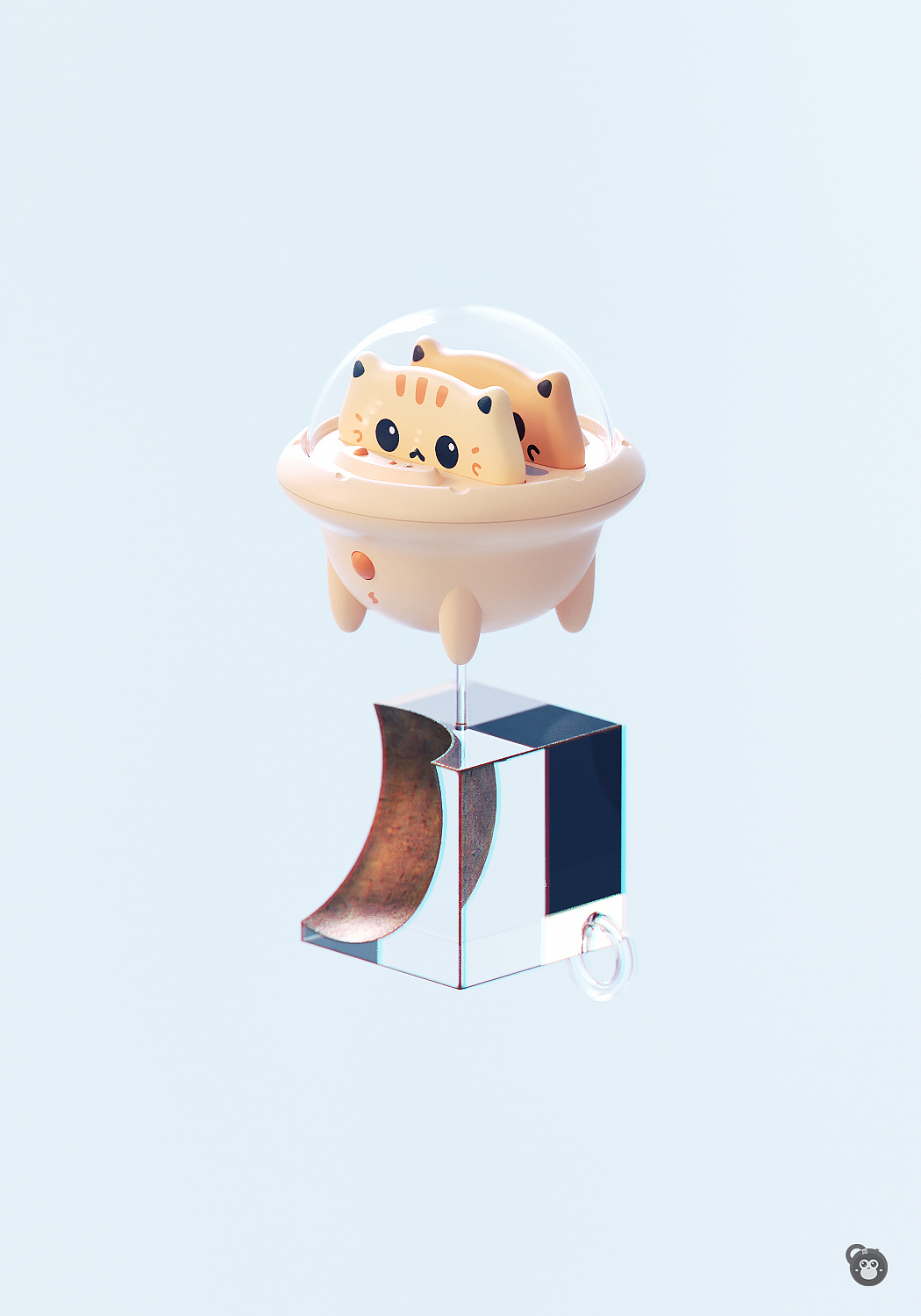 meet an emergency，portable battery，Kitten bear，lovely，adorable，Flying saucer，ufo，