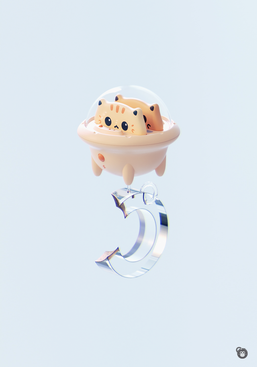 meet an emergency，portable battery，Kitten bear，lovely，adorable，Flying saucer，ufo，